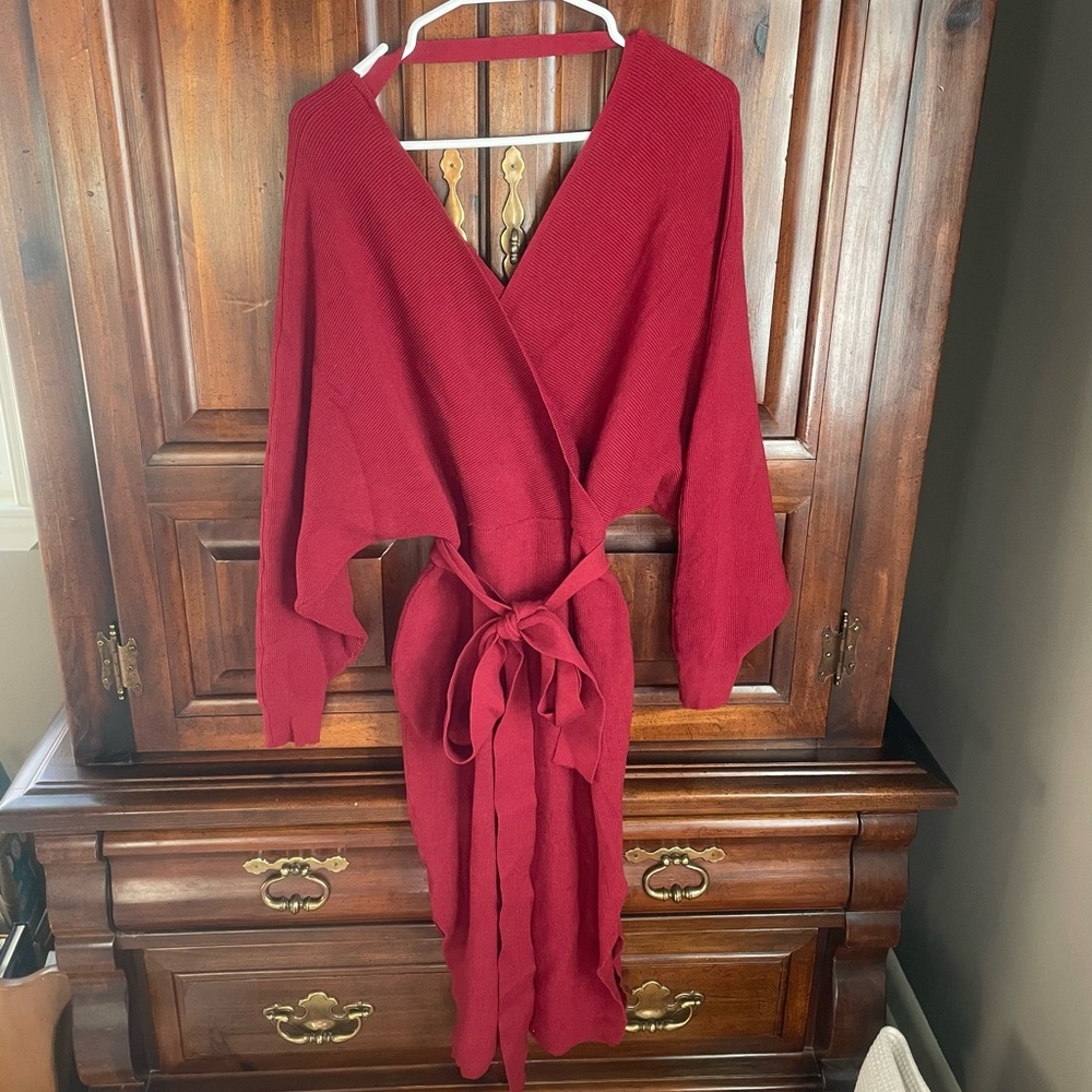Amazon Elegant Red Knit Dress from Amazon